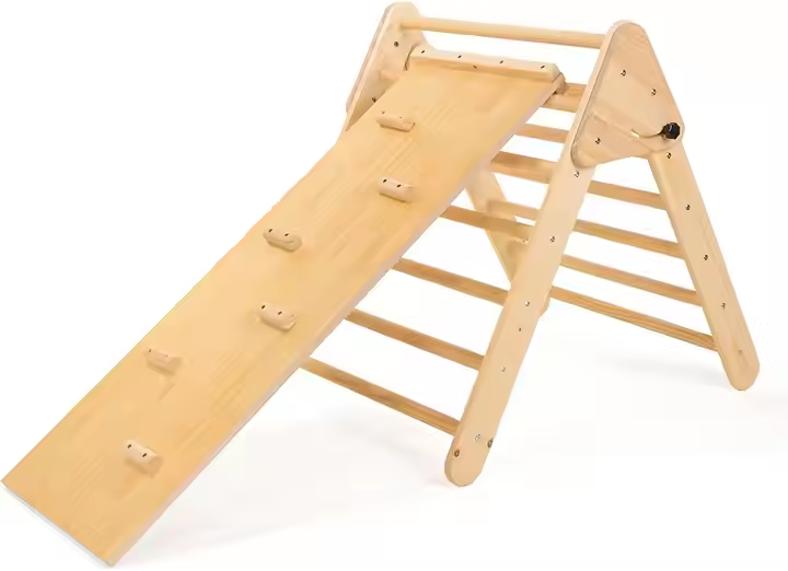 Wooden Climbing Triangle With Slide